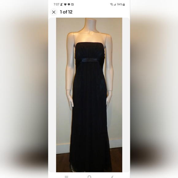 Belsoie long black formal fully lined dress size 6 - Picture 2 of 7